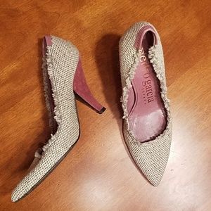 Pedro Garcia Espana Tweed suede pumps